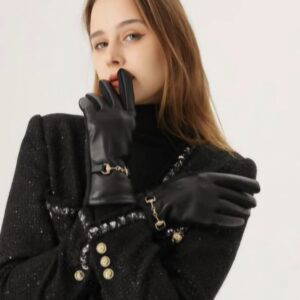 Sleek Buckle Gloves