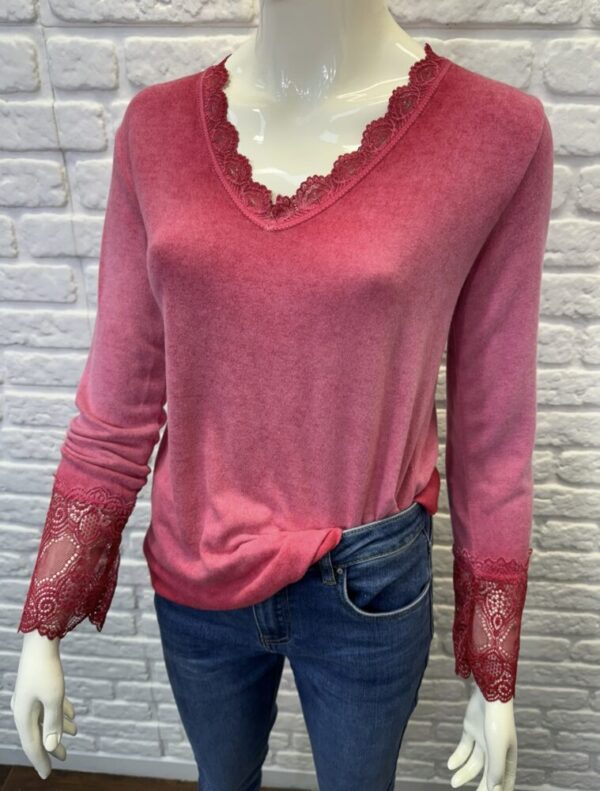 Elsa Lace Trim Layering Top