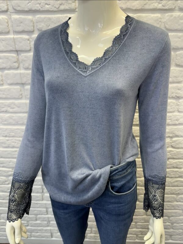 Elsa Lace Trim Layering Top - Image 4