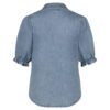 Red Button Victoria Denim Blouse - Light Stone - Image 2