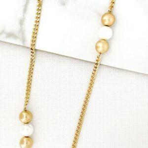 Envy 4307 Long Two Tone Necklace
