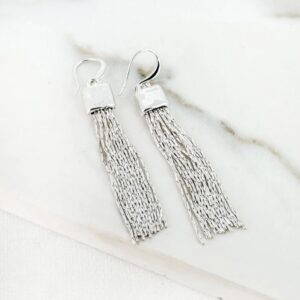 Envy 4355 Tassel Earrings in Gold & Silver