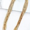 Envy 4389 Short Multi Strand Snake Chain Necklace in Gold or Silver