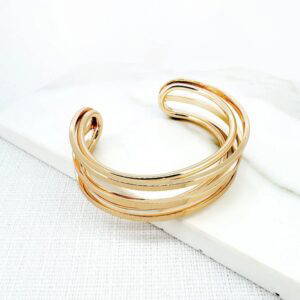 Envy 4402 Layer cuff bangle in Gold & Silver