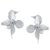 3577 Cordelia Matte Floral Earrings - Image 2