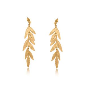 3312 Freaya Long Leaf Earrings