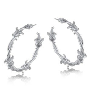 3280 Sylvana Barbwire Hoop Earrings