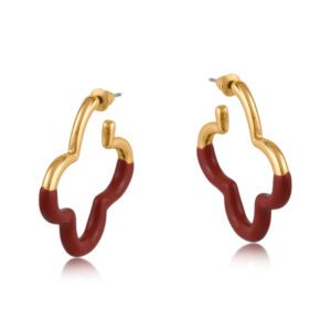 3328 Josephine Floral Shape Metal Earrings