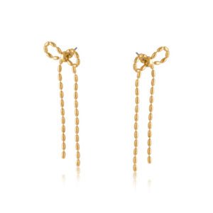 3587 Lina Long Bow Earrings
