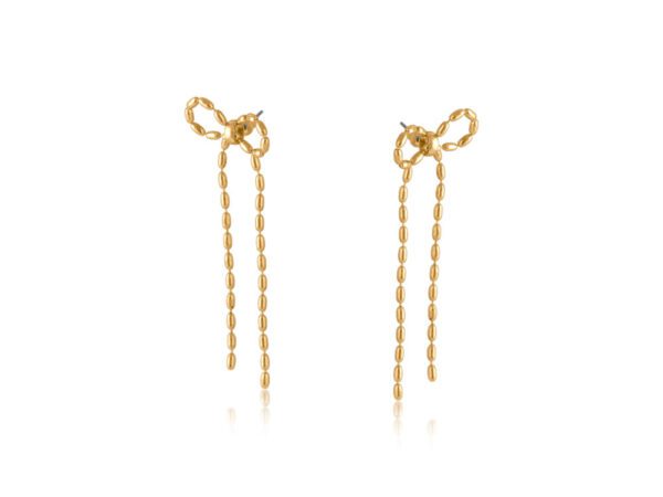 3587 Lina Long Bow Earrings