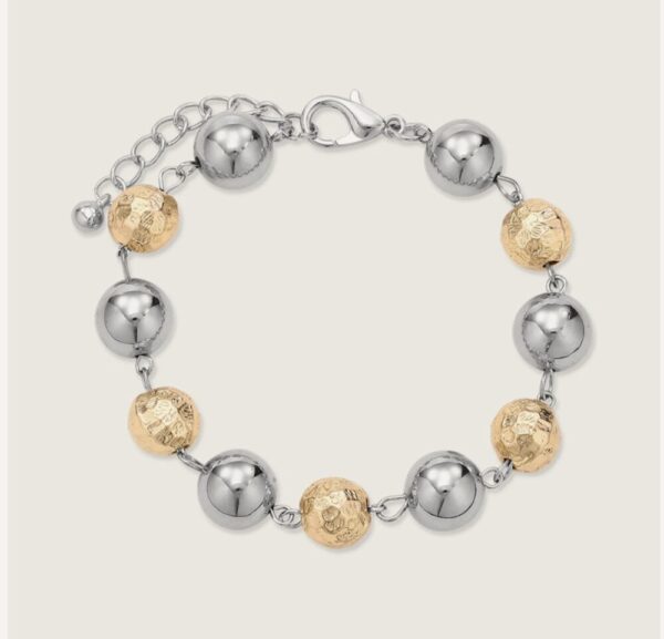 2177 Gold & Silver Tone Clasp Bracelet
