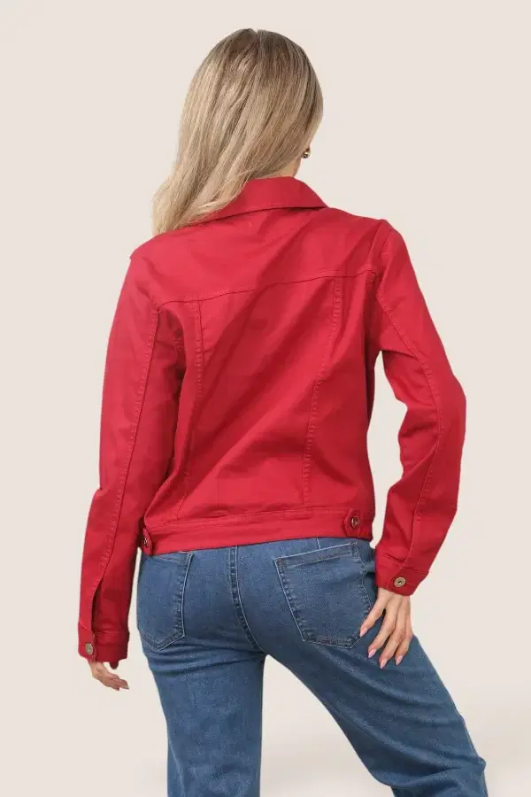 Roxy Red Denim Jacket - Image 4
