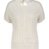Red Button Jerry Lurex Ajour Jumper - Pearl & SummerSage - Image 4