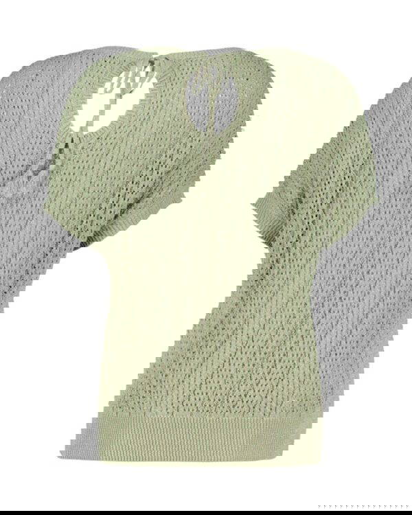 Red Button Jerry Lurex Ajour Jumper - Pearl & SummerSage - Image 5