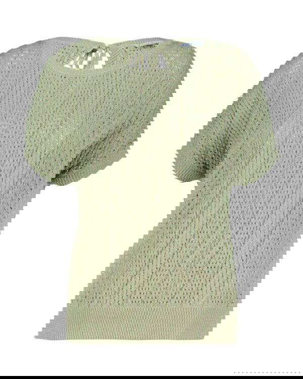 Red Button Jerry Lurex Ajour Jumper - Pearl & SummerSage - Image 6