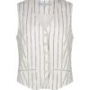 Red Button Linen Waistcoat - Image 3