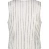 Red Button Linen Waistcoat - Image 2
