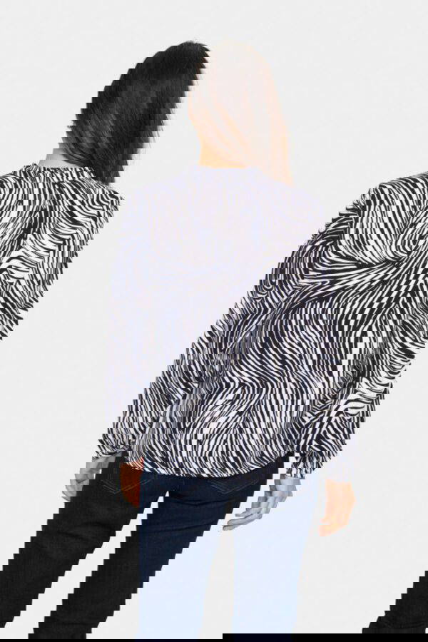 Saint Tropez Eda Blouse - Baritone Leaves - Image 2