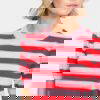 Saint Tropez Pink Flame Mila SS Block Stripe Pullover - Image 5