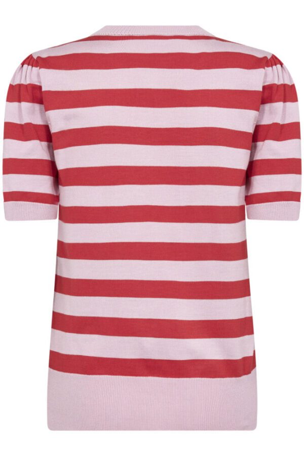 Saint Tropez Pink Flame Mila SS Block Stripe Pullover - Image 3