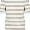 Saint Tropez Taupe Mila SS Block Stripe Pullover - Image 4
