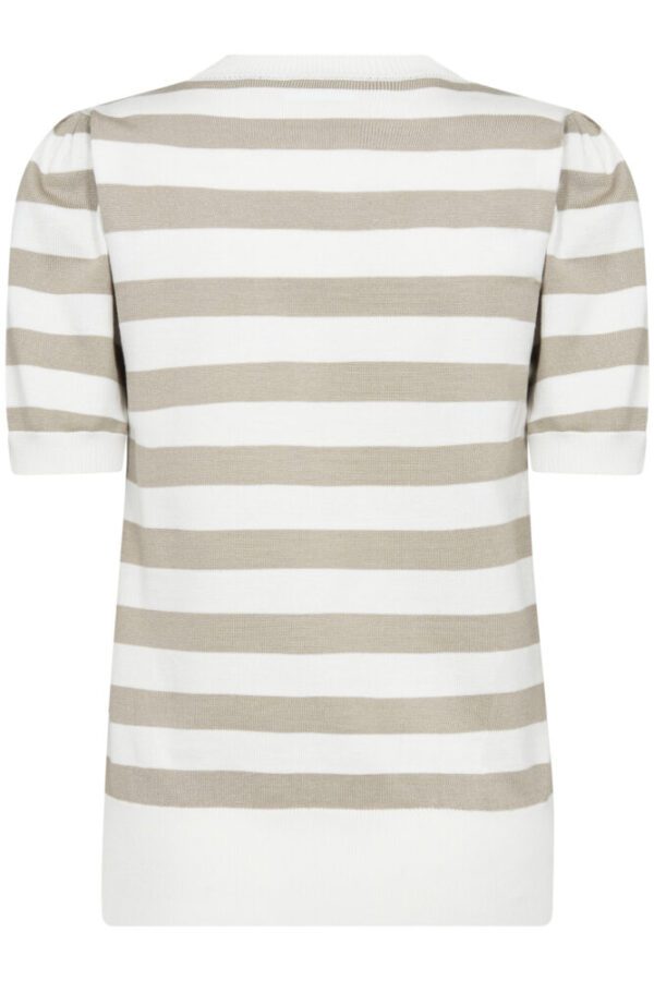 Saint Tropez Taupe Mila SS Block Stripe Pullover - Image 4