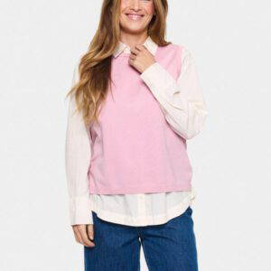 Saint Tropez Mila Pink Vest - Pink Nectar