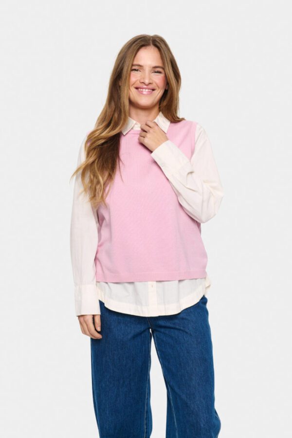 Saint Tropez Mila Pink Vest - Pink Nectar