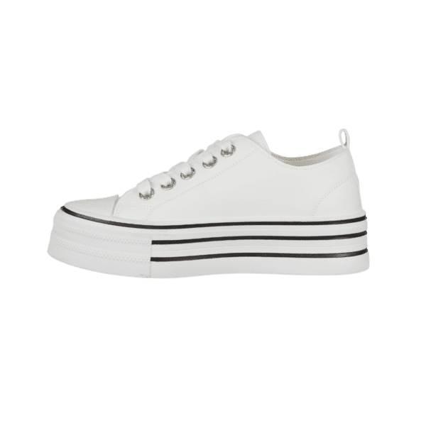 Montenegro White Stacked Trainers - Image 3