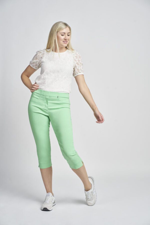 Pinns 226C Spring Green Crop Trousers