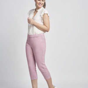 Pinns 580C Soft Pink Denim Crop Jeans