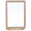 ALice Wheeler Pink - LED Light Up Soft Touch Travel Mirror (3 Light Settings)
