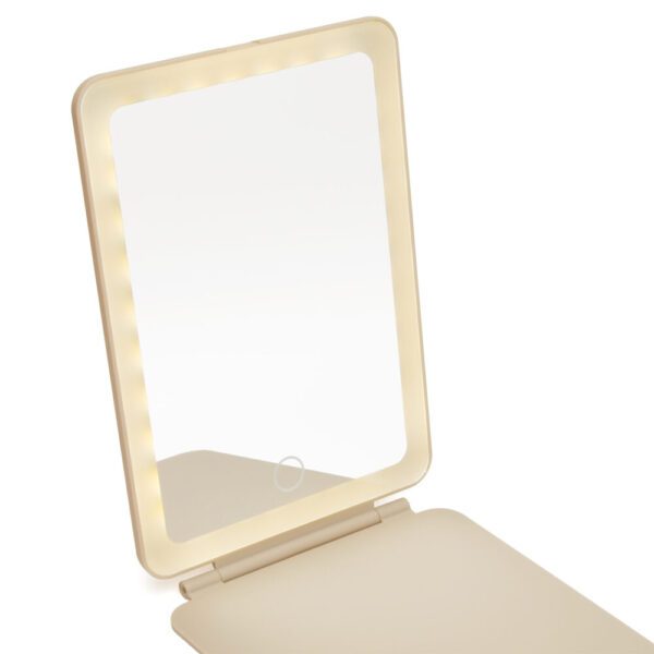 Alice Wheeler Stone LED Light Up Soft Touch Travel Mirror (3 Light Settings) - Image 4