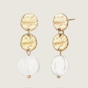 1249 18K Gold Plated Stainless Steel Post Earrings