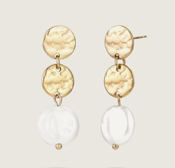 1249 18K Gold Plated Stainless Steel Post Earrings