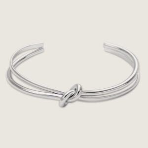 2192 White gold plated stainless steel bangle
