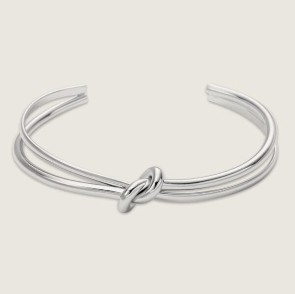 2192 White gold plated stainless steel bangle