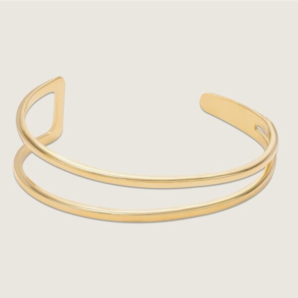 2257 18K Gold Plated Stainless Steel Open Bracelet