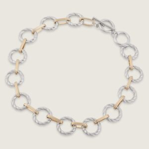2642 Two tone short necklace