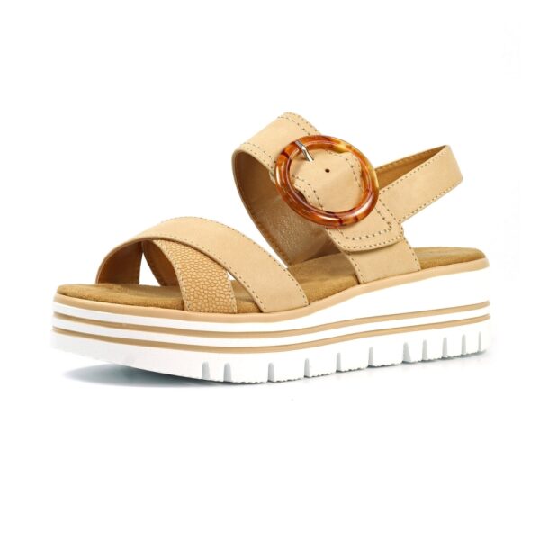 Lunar Elise Beige Sandals - Image 3
