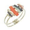 FB122 Multi Coloured Hinged Bracelet - Image 2