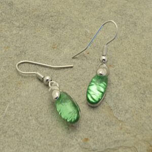 FE436 Green Drop Earrings