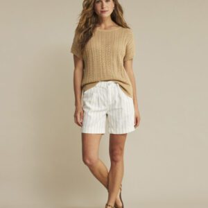 Red Button Jerry Lurex Ajour Jumper - Pearl & SummerSage