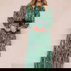 Suzy D Kyla Dress in Green & Beige