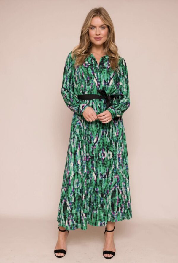 Suzy D Kyla Dress in Green & Beige