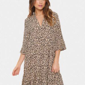 Saint Tropez Cream Leopard Eda Dress