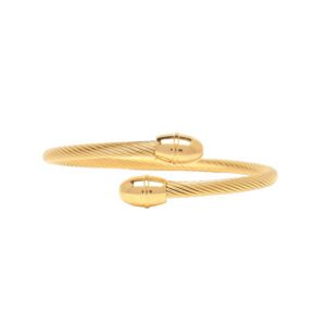 7107 Waterproof Large Cable Bangle in Gold