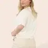 Allegra Button Jeans in White & Stone - Image 7