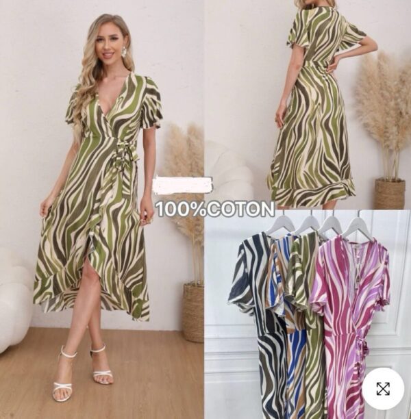 Eve Crossover Frill Midaxi Dress