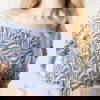 Elin Leaf Print Bardot Shirred Dress - Image 3